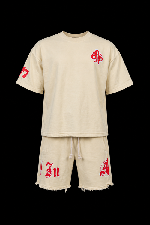 ALL IN - Bone and red