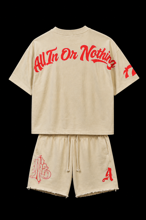 ALL IN - Bone and red